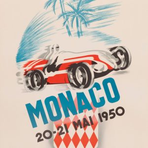 Ancienne Affiche Publicitaire – Monaco 20/21 Mai 1950