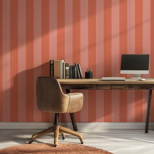 Papier peint rayures Capucine – Saumon