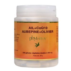 Ail + CoQ10 + Aubépine + Olivier