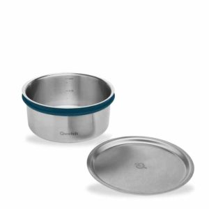 Boîte traiteur inox fermeture silicone bleu Qwetch