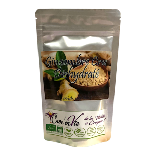 Gingembre cru déshydraté moulu bio
