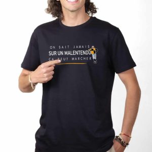 PROMO T-SHIRT HOMME : Les Bronzés Sur un malentendu ça peut marcher-NOIR-XL