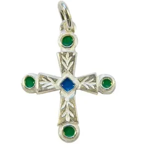 Croix pendentif en argent massif et émaillée  – Tailleurs d&rsquo;images