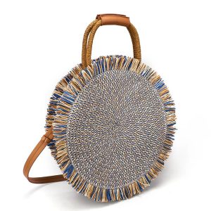 Sac Paille Rond Bohème – Tonga