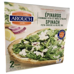 Pizza, épinards – Arouch – 2 x 215 g