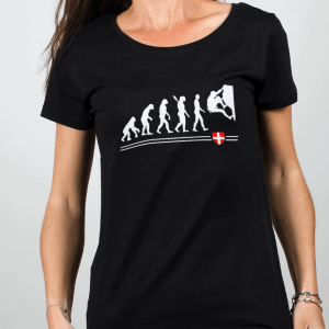 PROMO T-SHIRT FEMME : EVOLUTION ESCALADE-NOIR-XL