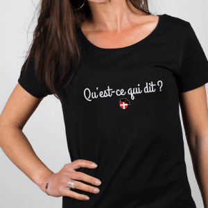 T-SHIRT FEMME : QUEST CE QUI DIT
