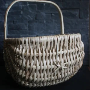 Grand panier artisanal éco-responsable et durable en osier – Fabriqué en France