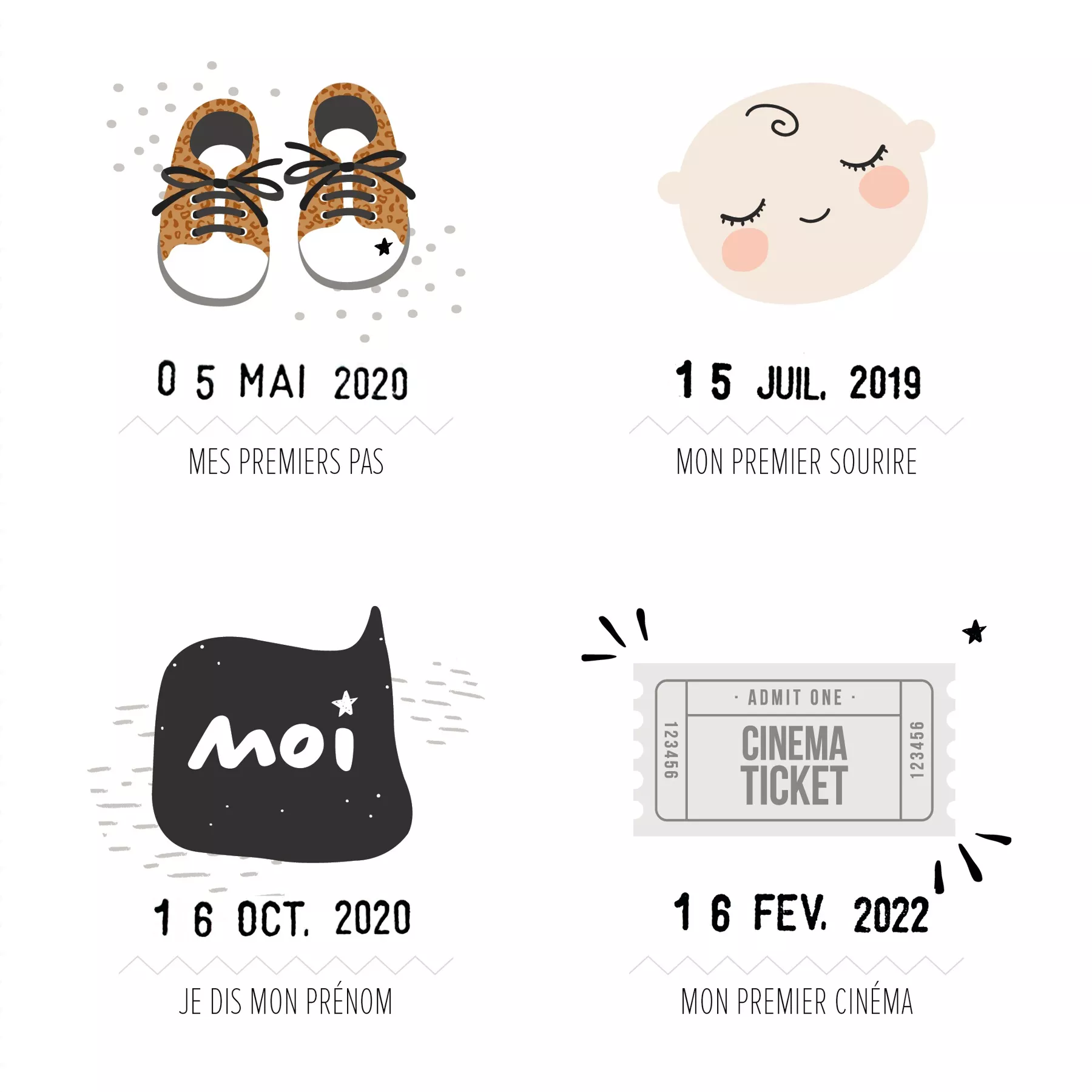 Affiche à dater Mes premières fois Peau claire Version Maman(s) – Les Petites Dates – Image 6