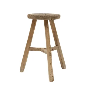 Tabouret vieux bois circulaire