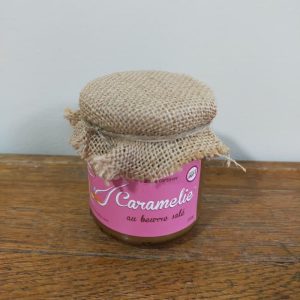 Pot de caramel nature – 200g (avec jute)