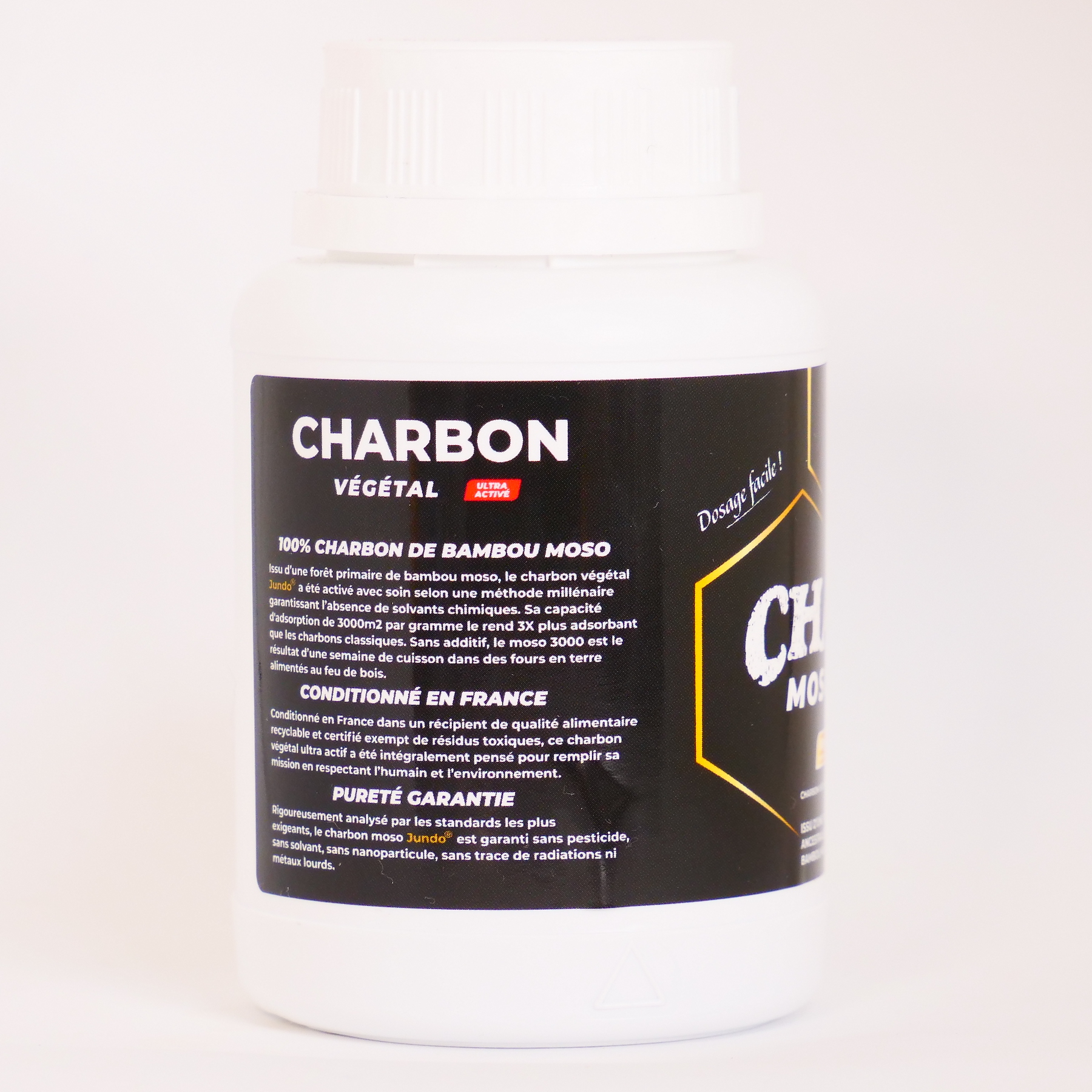 Charbon végétal ultra activé Moso 3000 – Poudre + Cuillère doseuse en bois OFFERTE – Image 2