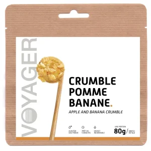 Déssert lyophilisé écologique VTT randonnée – Crumble pomme-banane 80 g – Falières Nutrition