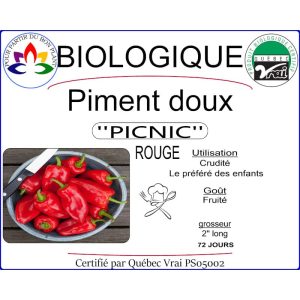 Plant de piment doux Picnic Rouge