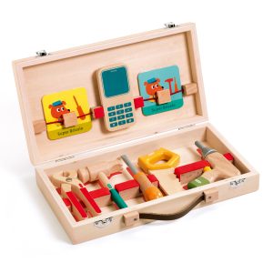 Boîte à outils en bois Super Bricolo – Djeco